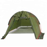 Army green large capacity 3~4 Person rainproof outdoor family camping tunnel tent