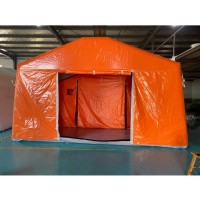 Inflatable fire resistant disaster relief tent refugee tent for sale